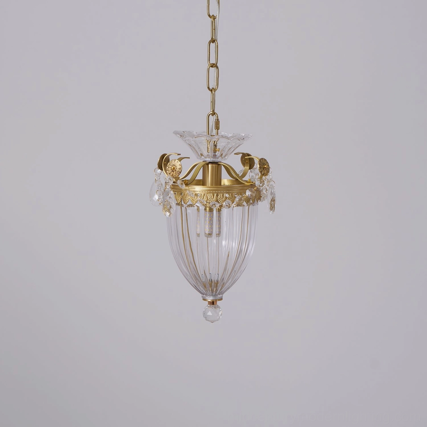 Bagatelle brass and glass pendant lamp architectural lighting design