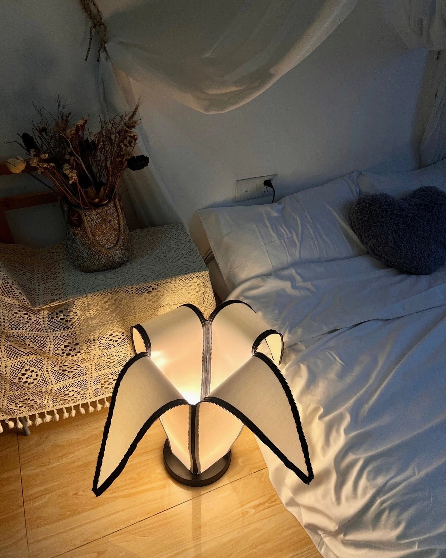 Modern banana table lamp adjustable shade for soft diffused or directed task lighting needs