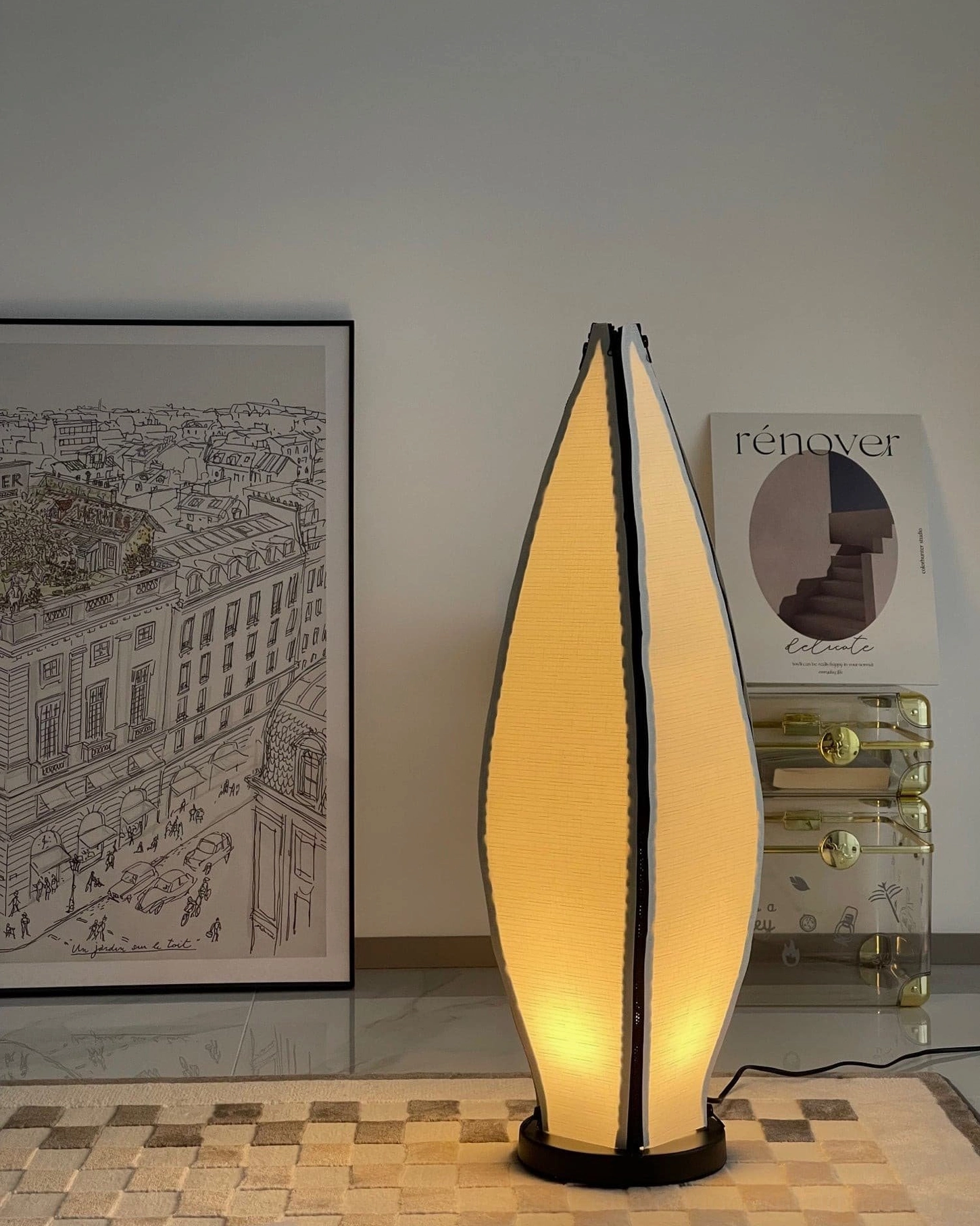 Design conversation starter banana table lamp for eclectic and curated home interiors