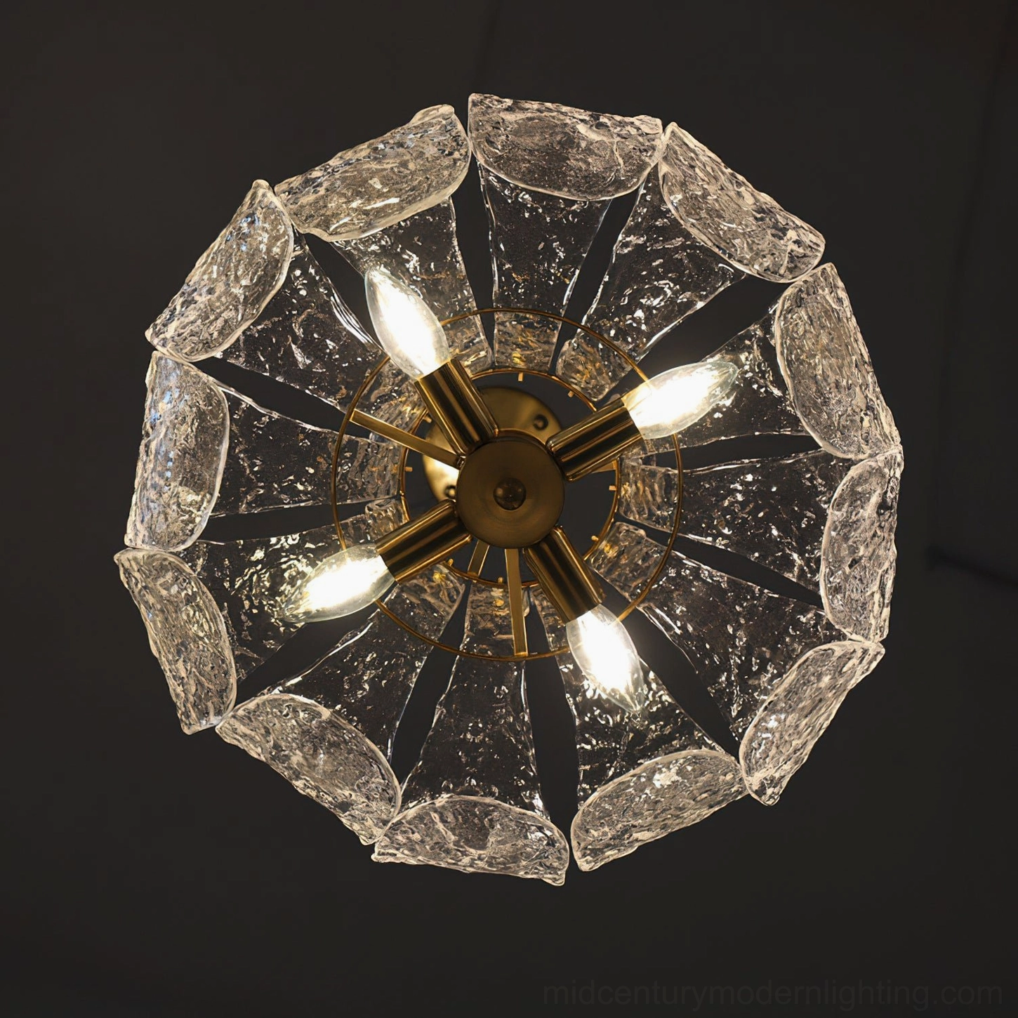 Barlas ribbed glass pendant installed above dining set with Edison bulbs creating warm vintage aesthetic