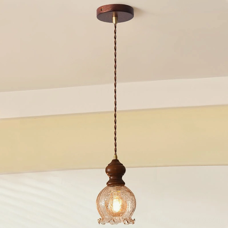 Barron Model A compact pendant light, 5.9 inches diameter, ideal for bedrooms and entryways