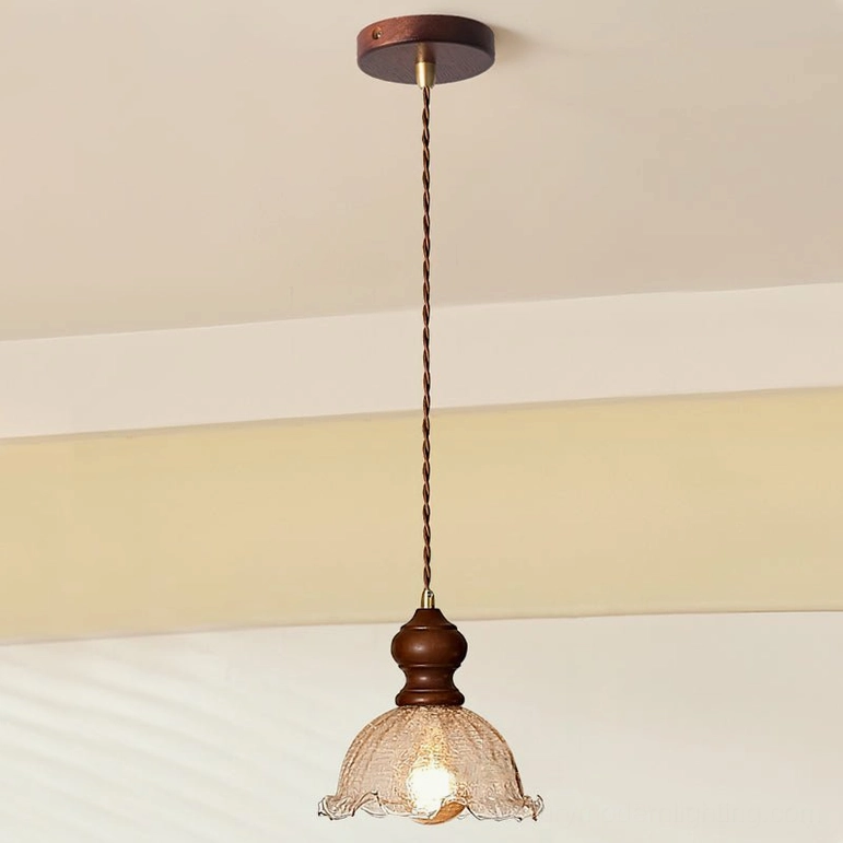 Barron Model C wide pendant light, 8.7 inches diameter, low ceiling design option