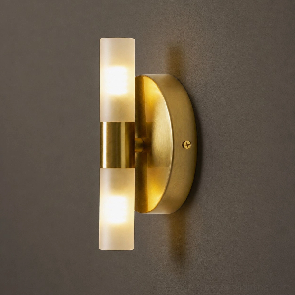 Barton wall sconce G9 bi-pin bulb installation detail, dual socket configuration