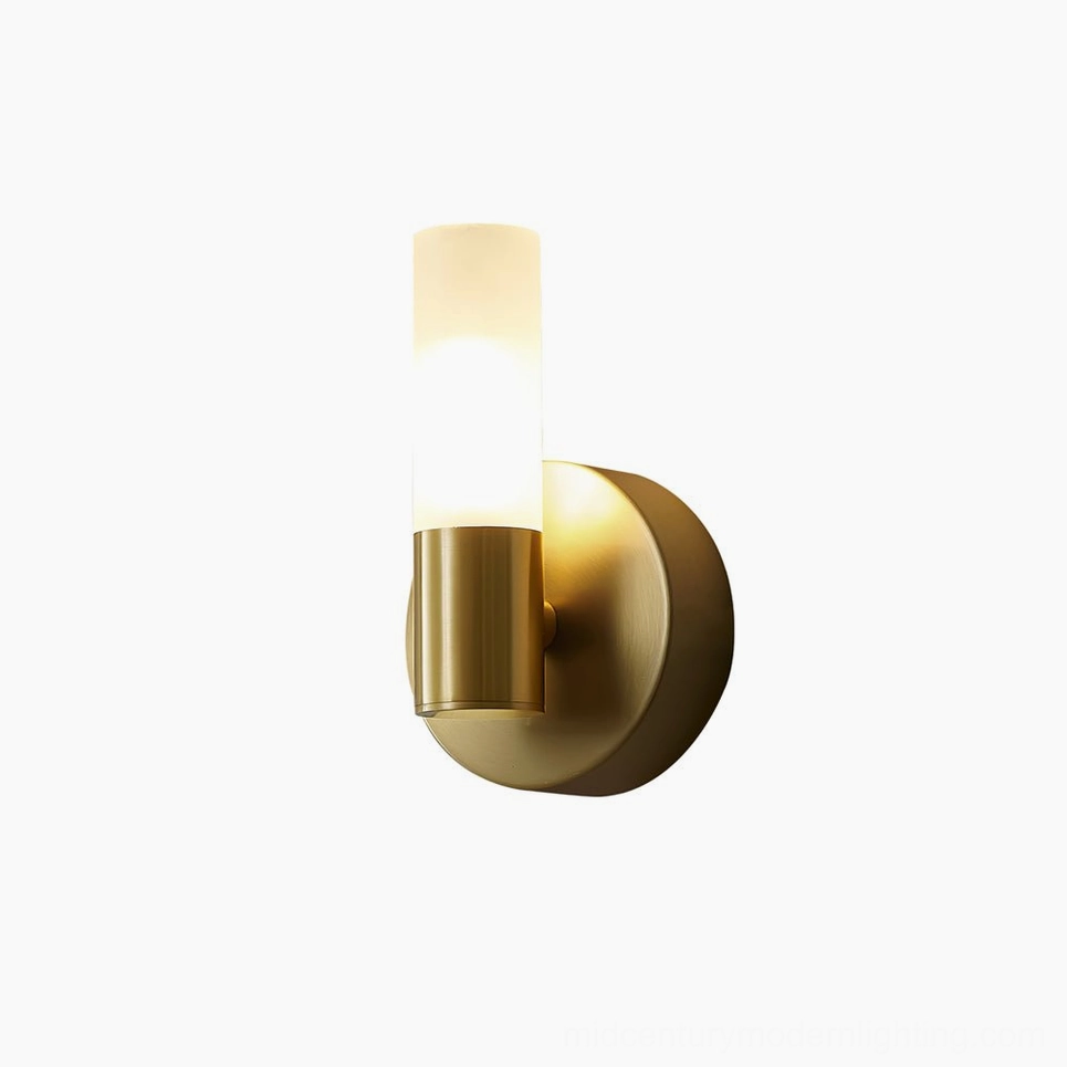 Barton wall sconce paired installation, symmetrical contemporary bathroom vanity lighting