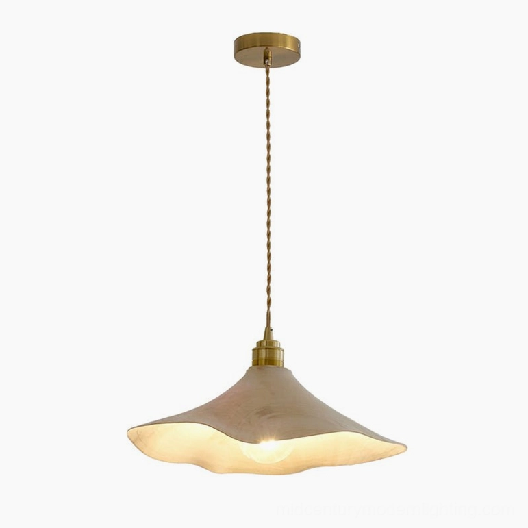 Baxter pendant light large size variant showcasing larger diameter wave shade and sculptural form in contemporary interior