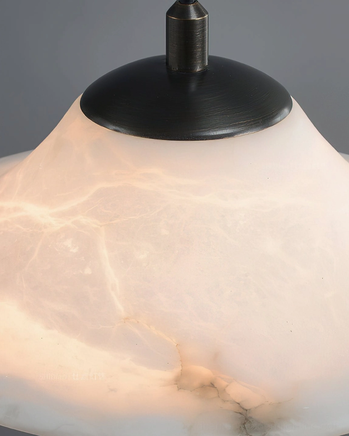 Beckett alabaster pendant light kitchen island installation - mid-century modern lighting over countertop workspace