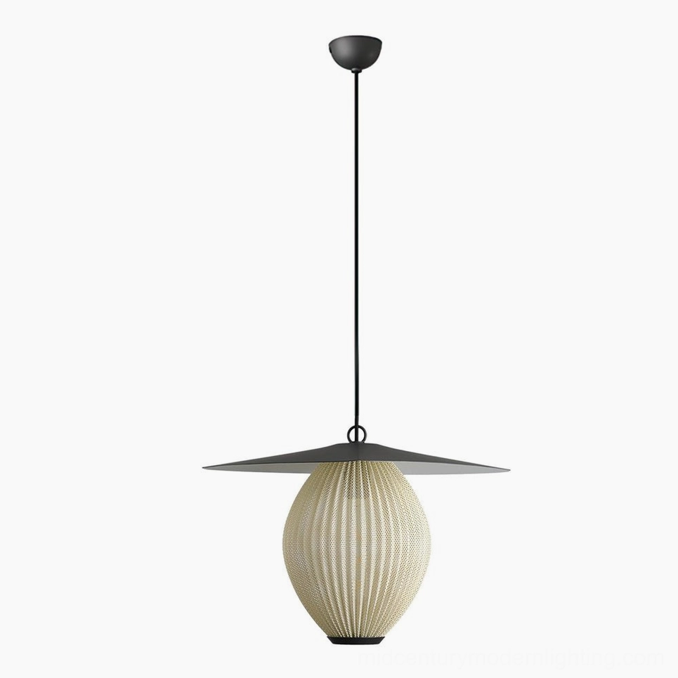 Beige Satellite pendant light isolated product image on white background