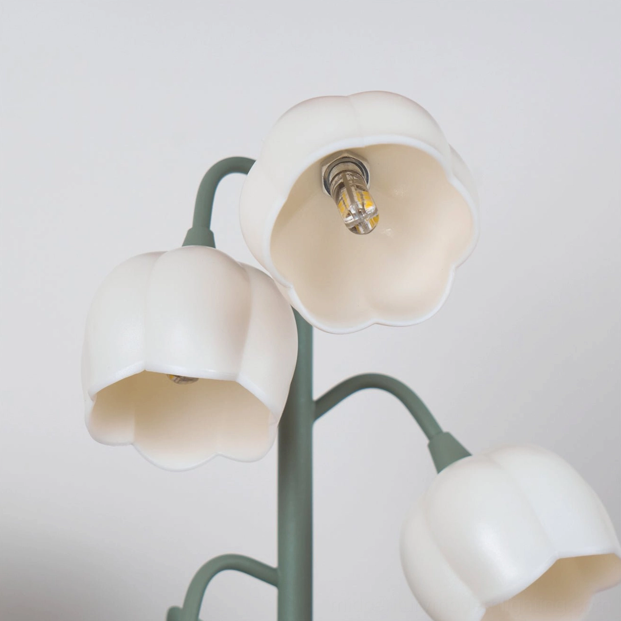Bell Orchid Table Lamp base and electrical components with push-button cord switch control