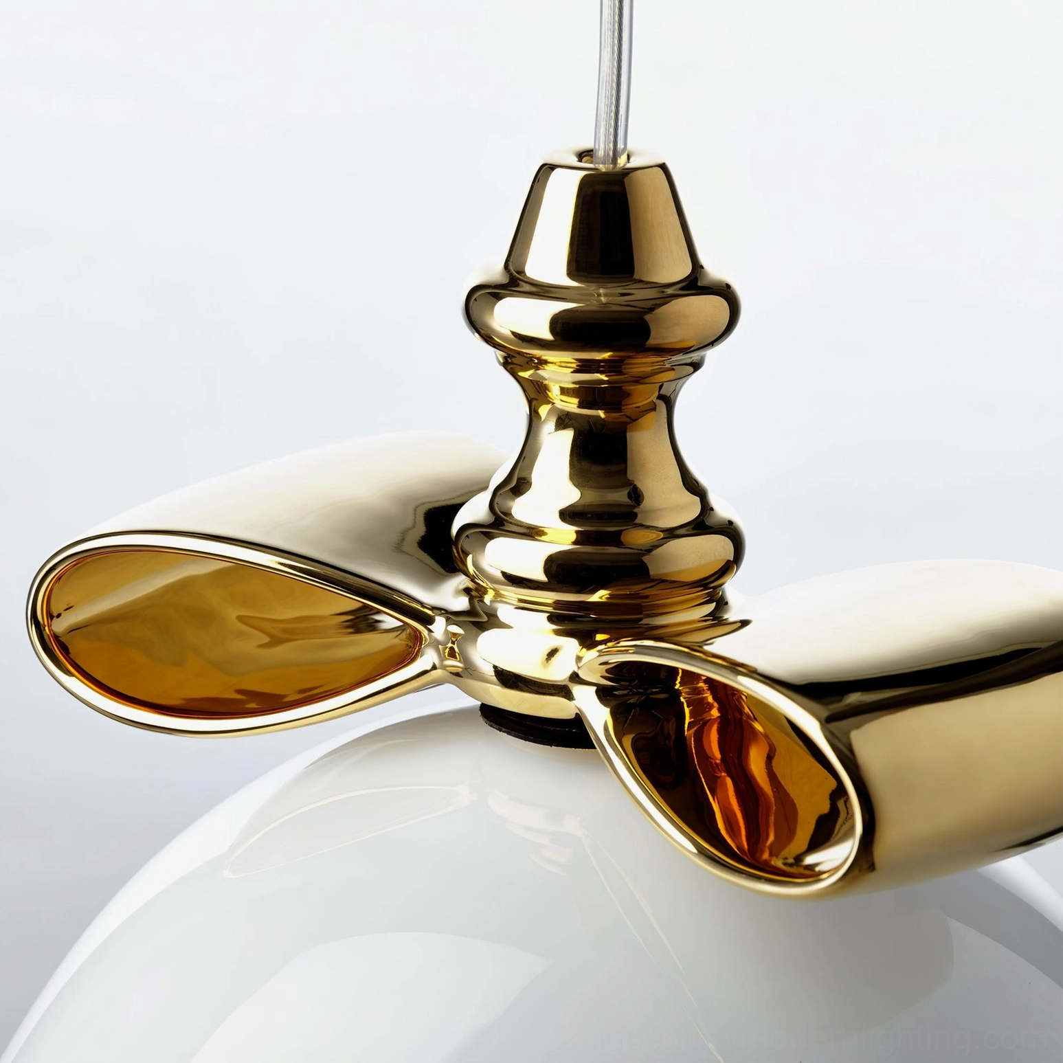 Multiple bell pendants layered installation artistic lighting composition