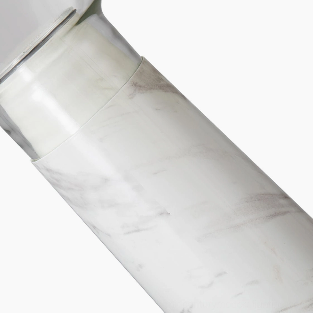 Bella marble floor lamp white marble texture column material showcase close-up