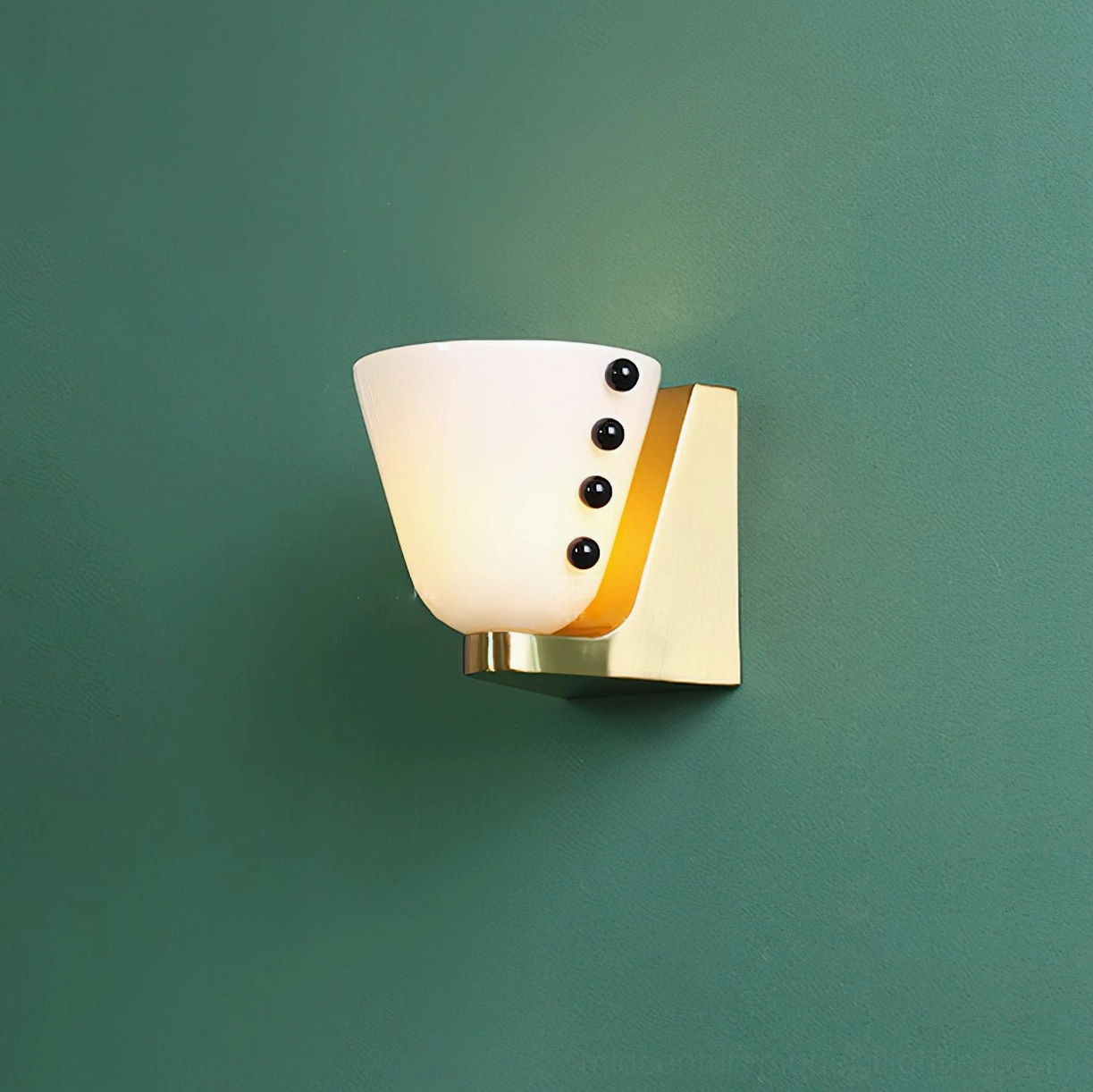Berries wall lamp sculptural piece showcasing vertical bead embellishment and colored glass shade design elements