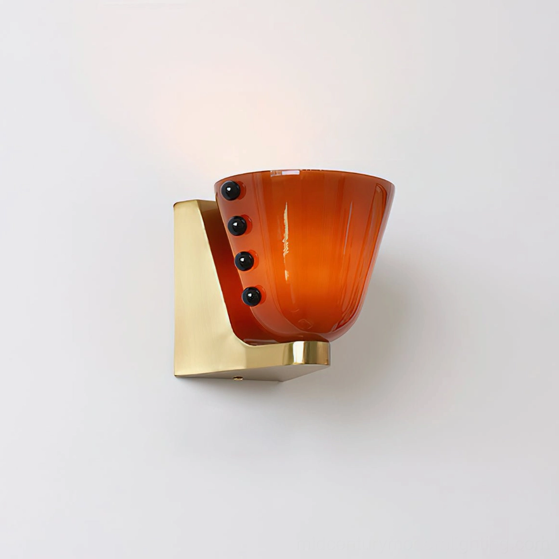 Berries wall lamp side profile view highlighting sculptural form and glass shade contours