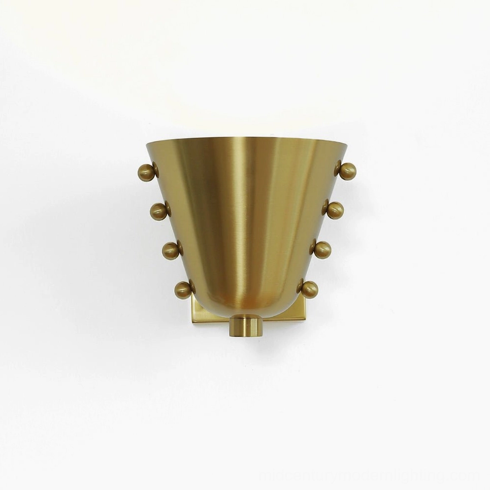 Bespoke geometric wall sconce complete product overview all angles design feature showcase