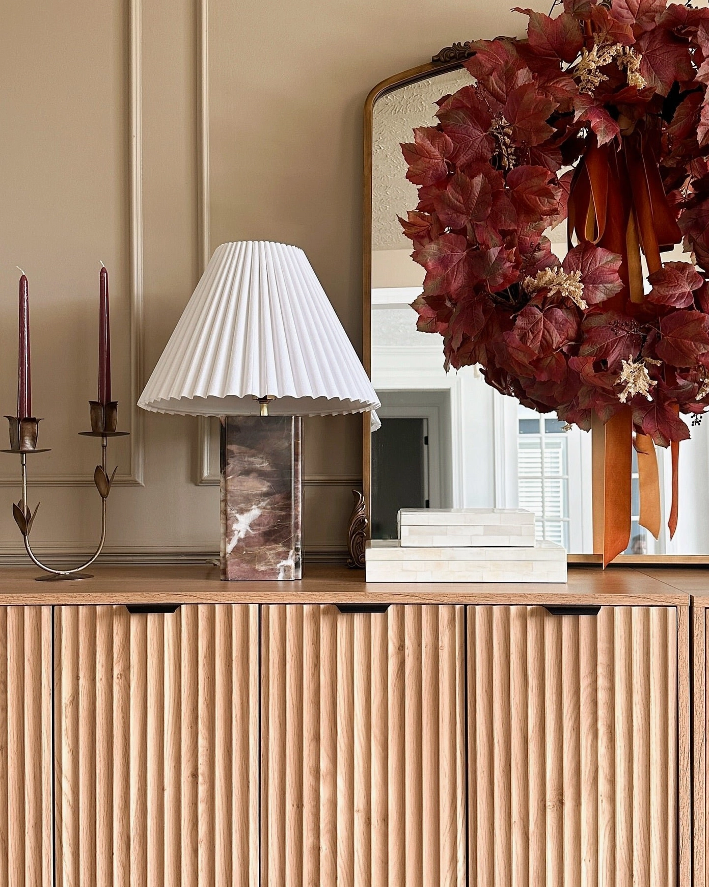 Bianca marble table lamp side profile showing elegant proportions and design silhouette
