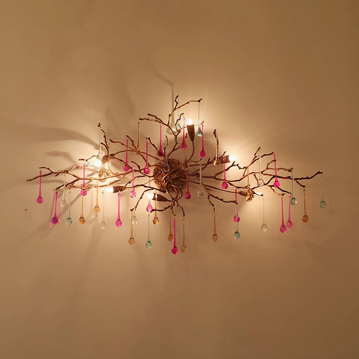 Bijout wall lamp luxury hotel lobby installation showcasing scale and presence