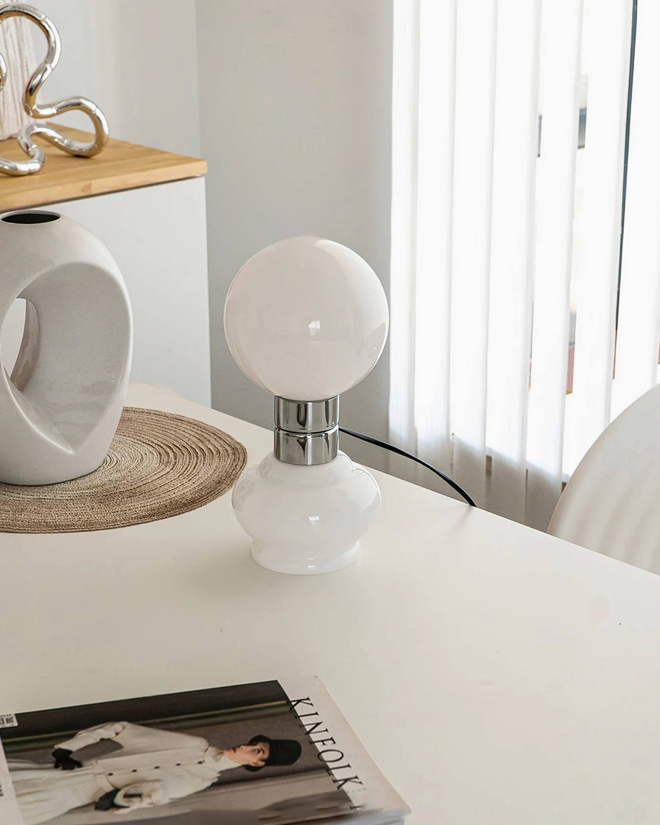 Birillo table lamp three-quarter front view contemporary home interior styling