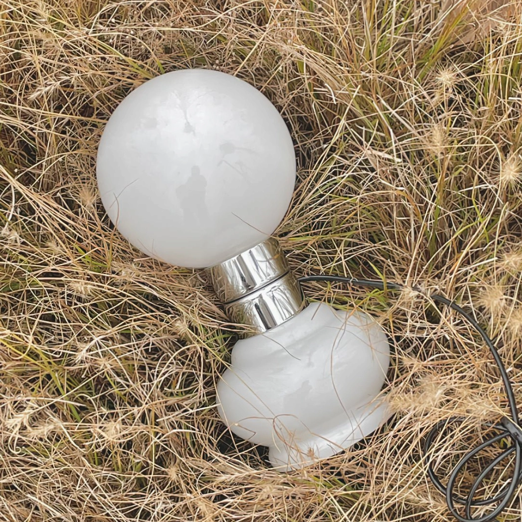 Birillo table lamp overhead flat lay dry grass outdoor product display