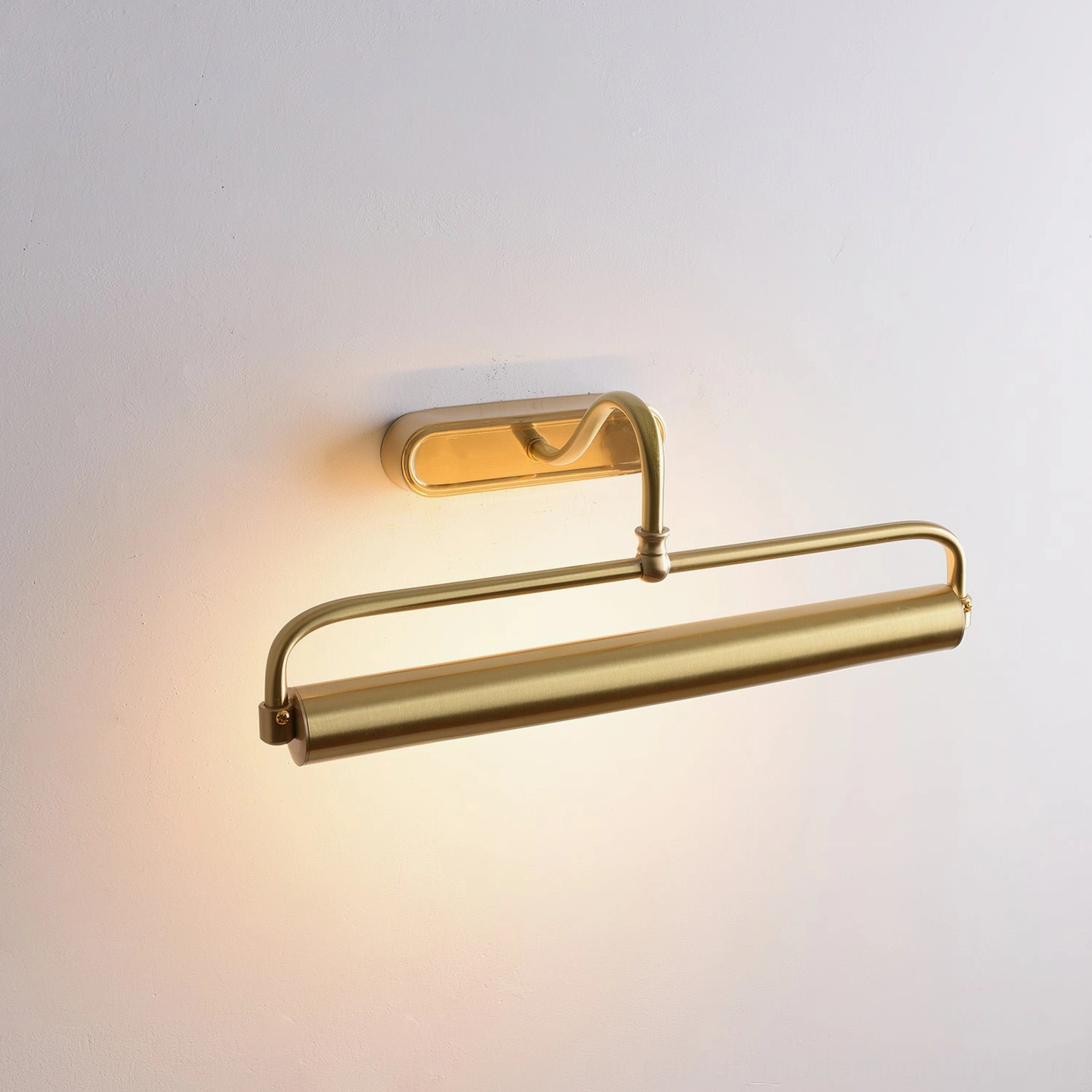 Black finish gooseneck wall sconce with integrated LED, modern home office lighting
