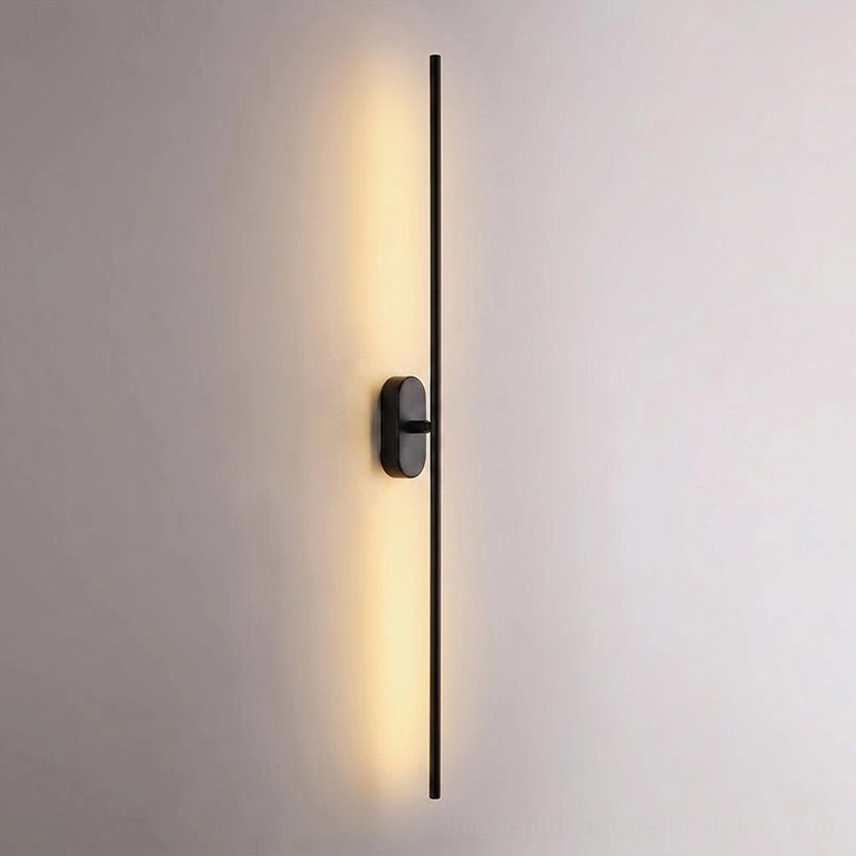 Black oxidized linear sconce compact size modern wall fixture