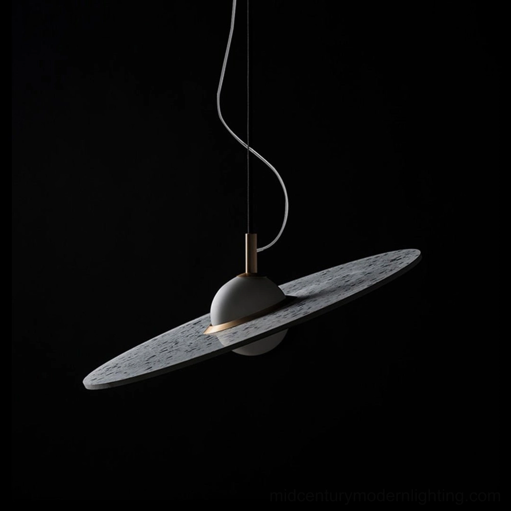 Blue terrazzo pendant lamp modern minimalist interior design styling
