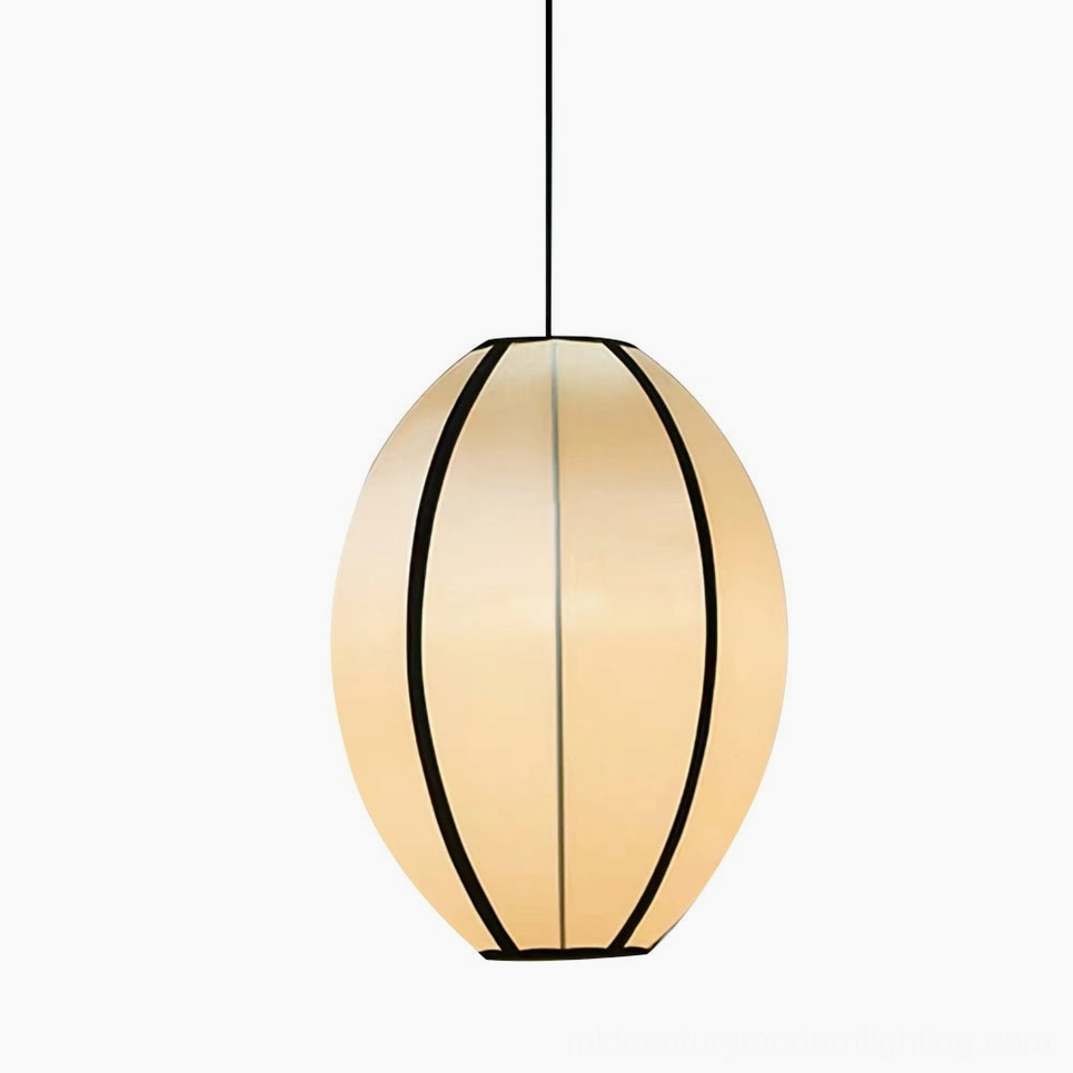 Bombori pendant light, Model C tall form, double-height entryway feature