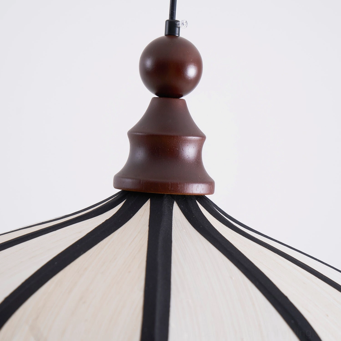 Botan handwoven fiber pendant light product display, artisanal lighting craftsmanship