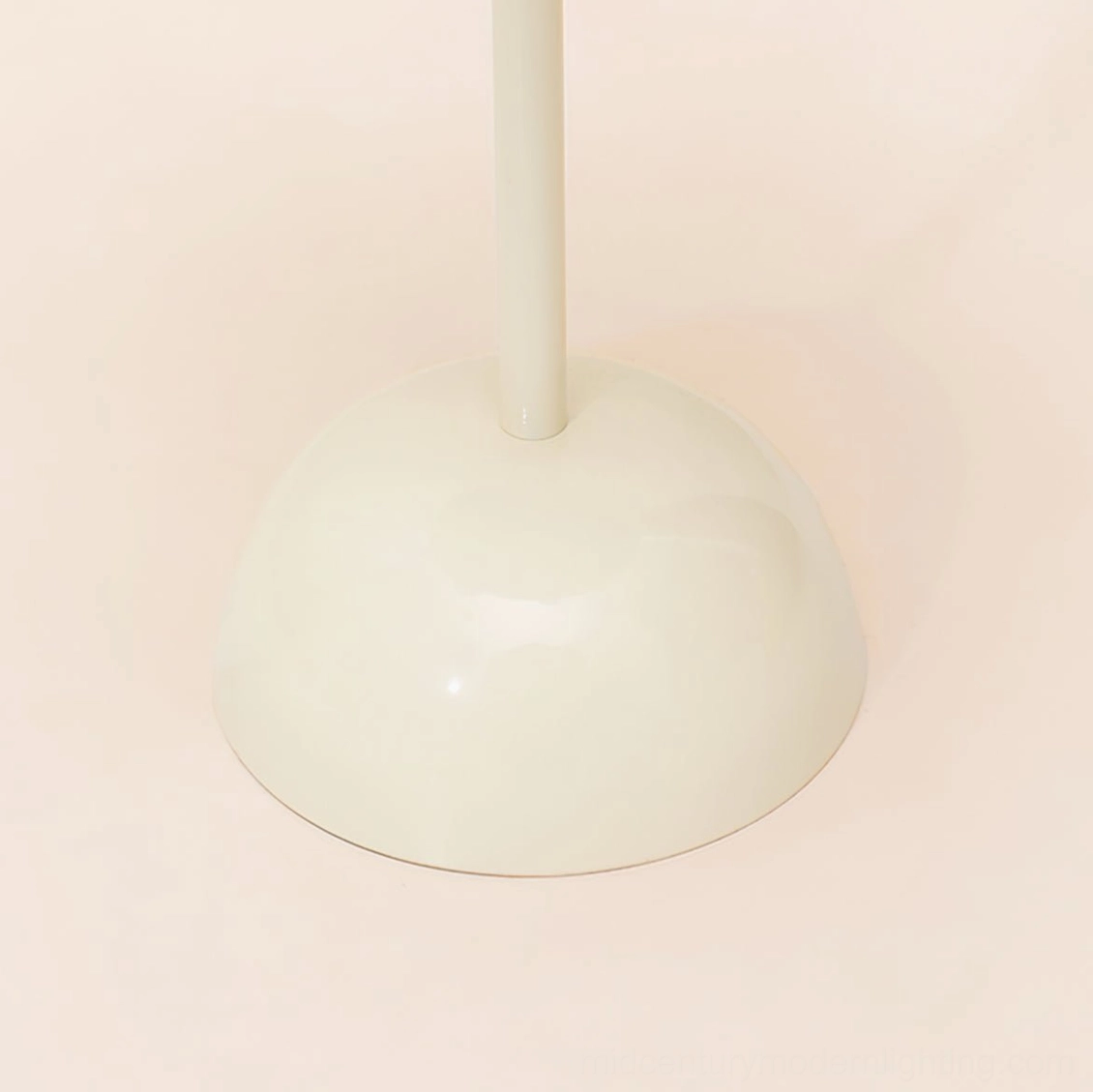 Bow Bell table lamp full product view showing proportions, burgundy shade, cream stand with bow, and cord with plug