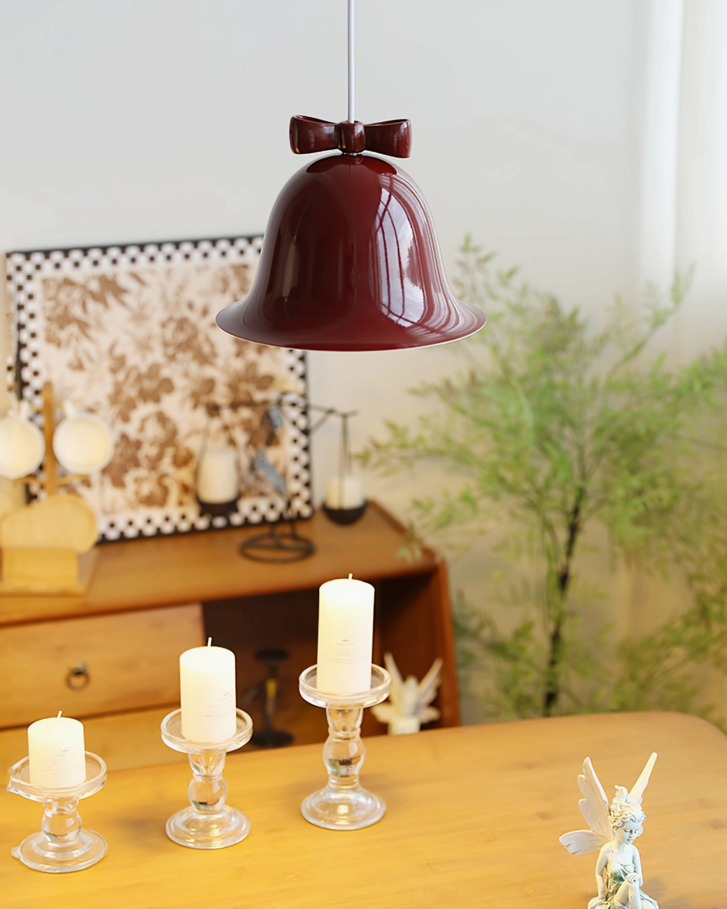Bow bell pendant lamp elegant home lighting solution