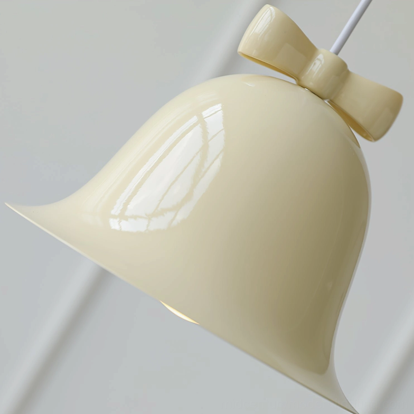 Bow bell pendant lamp home interior design styling example