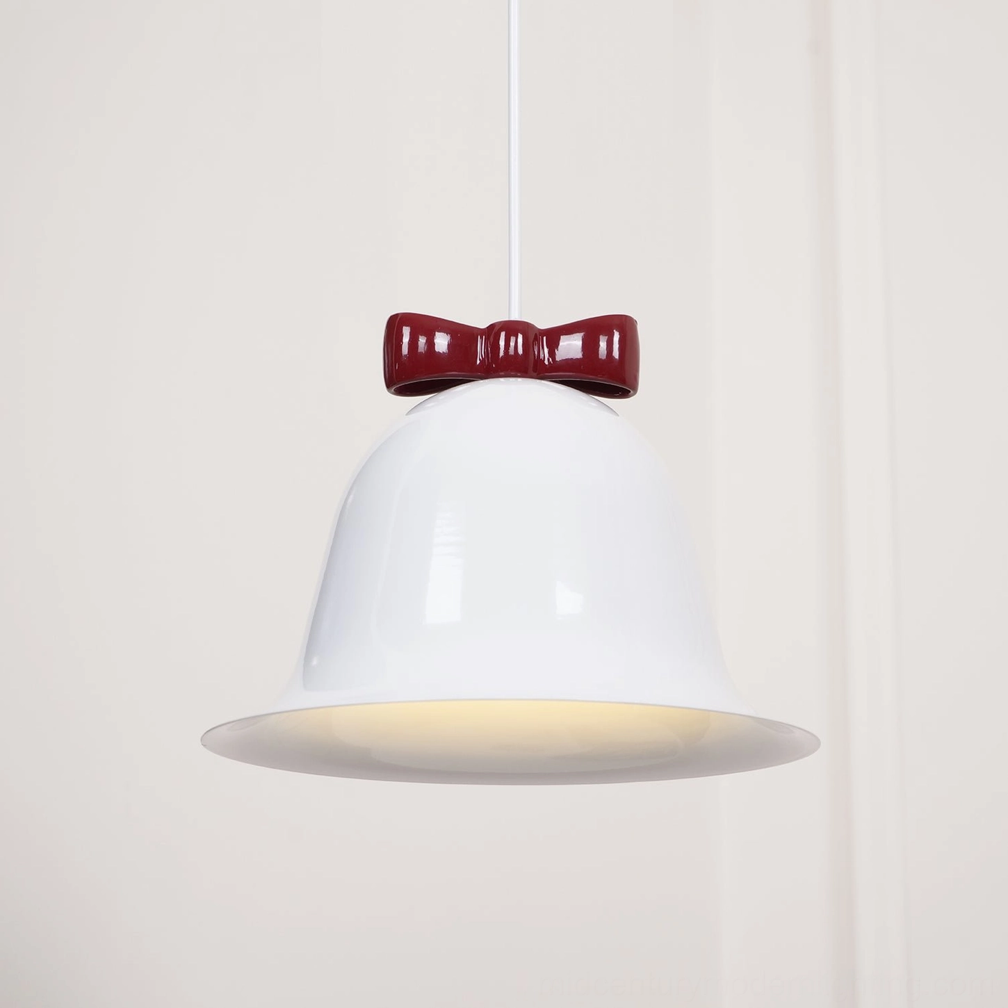 Bow bell pendant lamp dual-tone color combination showcase