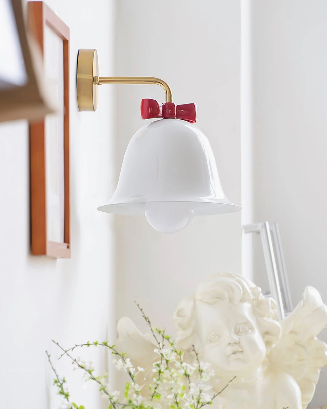 Bow Bell Wall Lamp various color options and finishes for interior design versatility