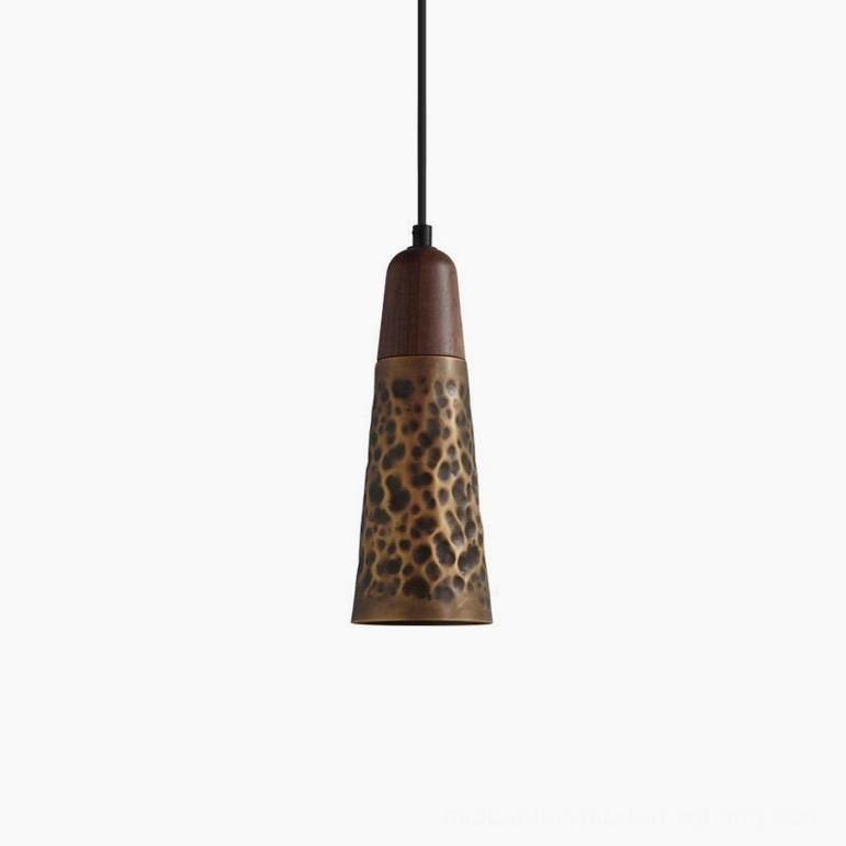 Boyd brass pendant lamp Model C petite minimalist conical form subtle elegant accent light