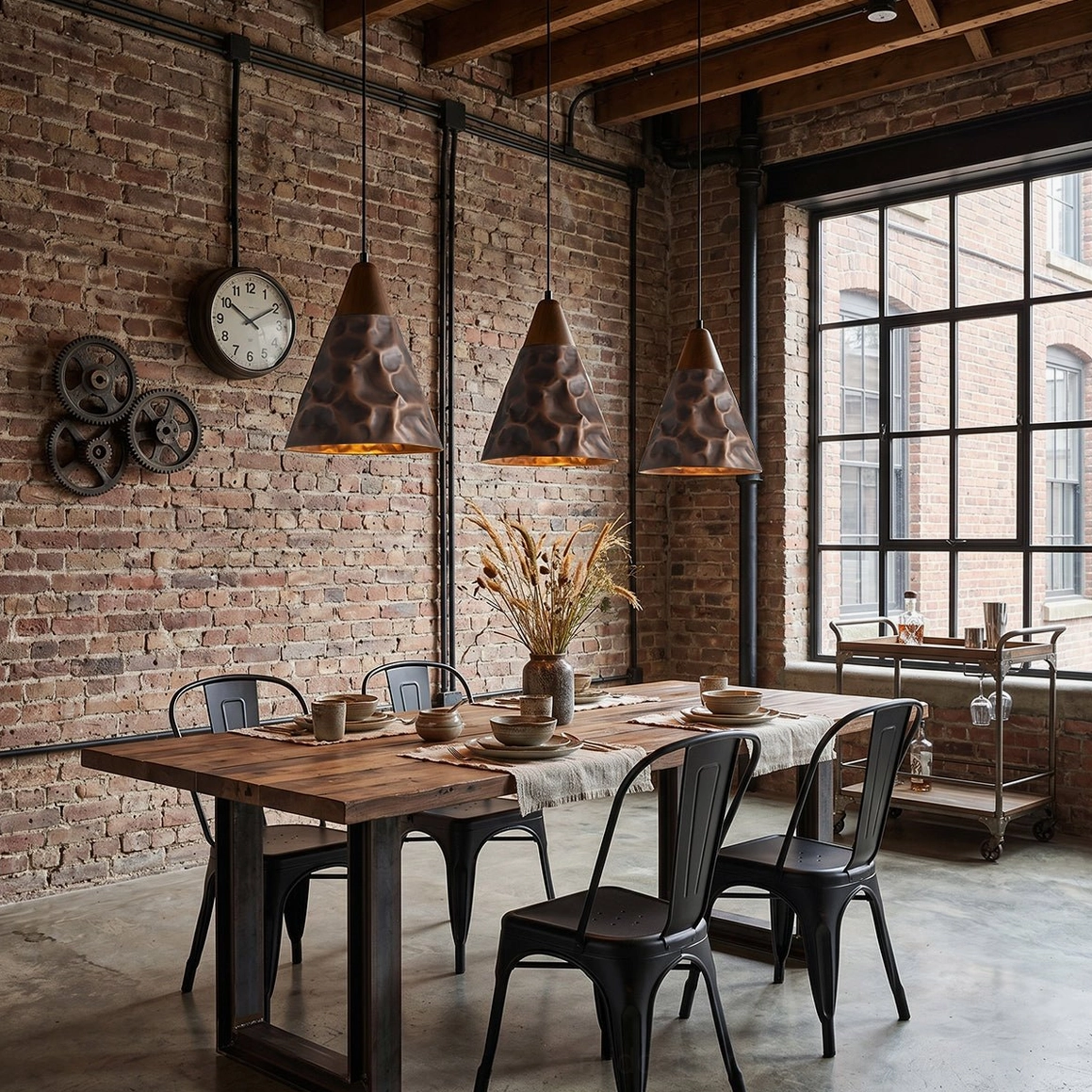 Boyd brass pendant lamp Model F large diameter contemporary pendant lighting statement piece