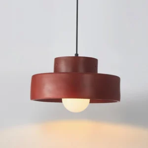 Bray tiered pendant lamp burgundy red matte shade contemporary ceiling light