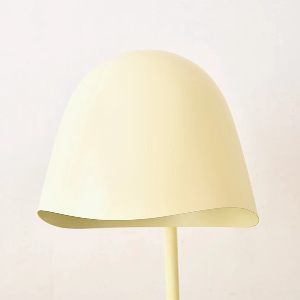 Breez candle warming table lamp product shot showing curved metal shade architectural design detail