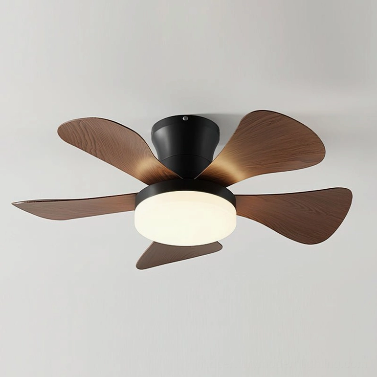 Brennan modern ceiling fan light in black finish with remote control and energy-efficient DC motor