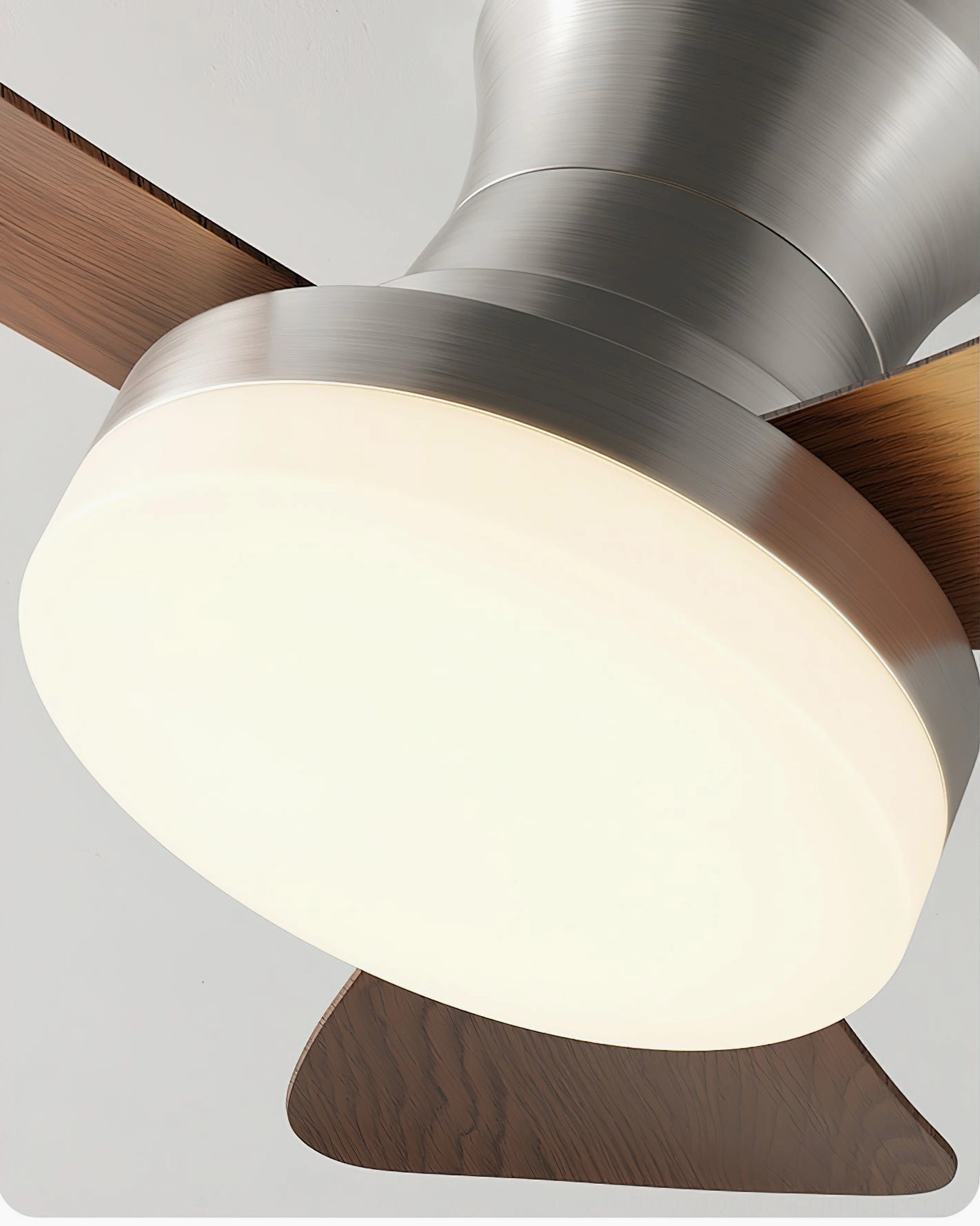 Brennan DC motor ceiling fan light in contemporary home design showcasing quiet operation and energy efficiency