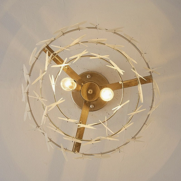 Brielle capiz shell ceiling fixture creating soft diffused light in modern living space