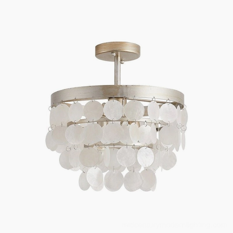Brielle gold and white coastal ceiling fixture providing elegant overhead illumination