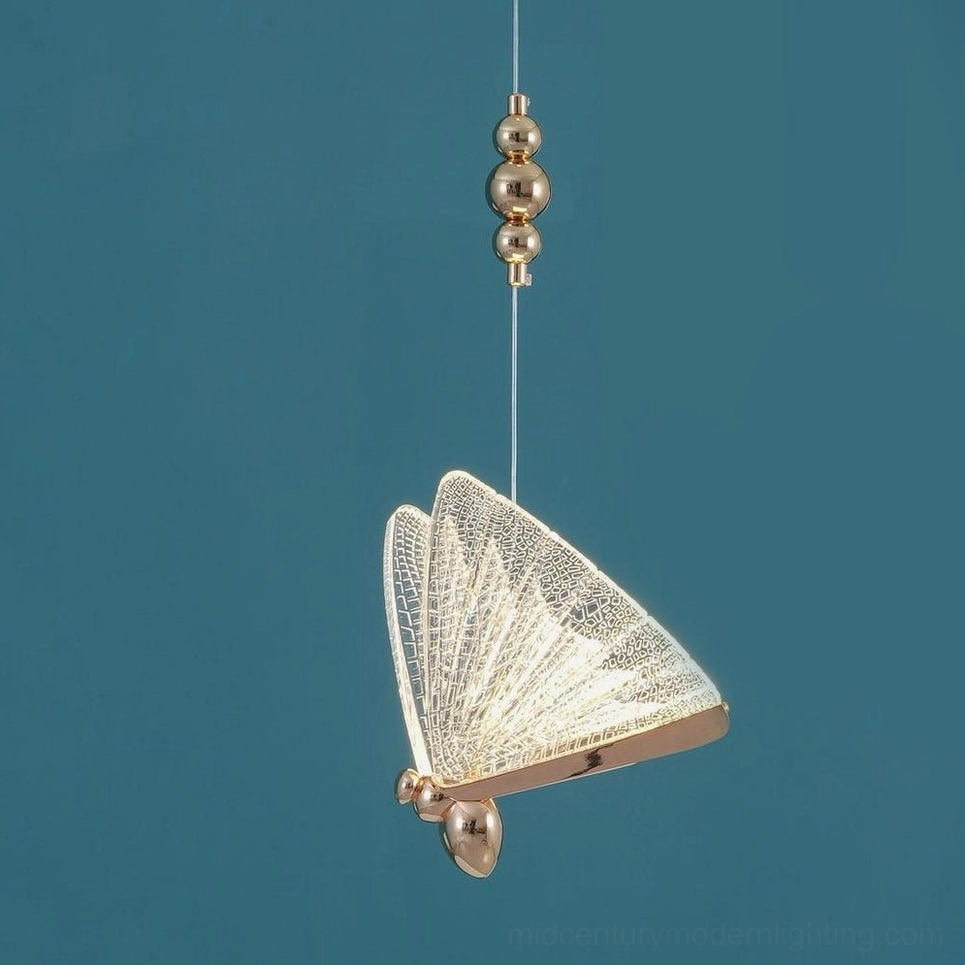 Butterfly pendant light lifestyle room setting