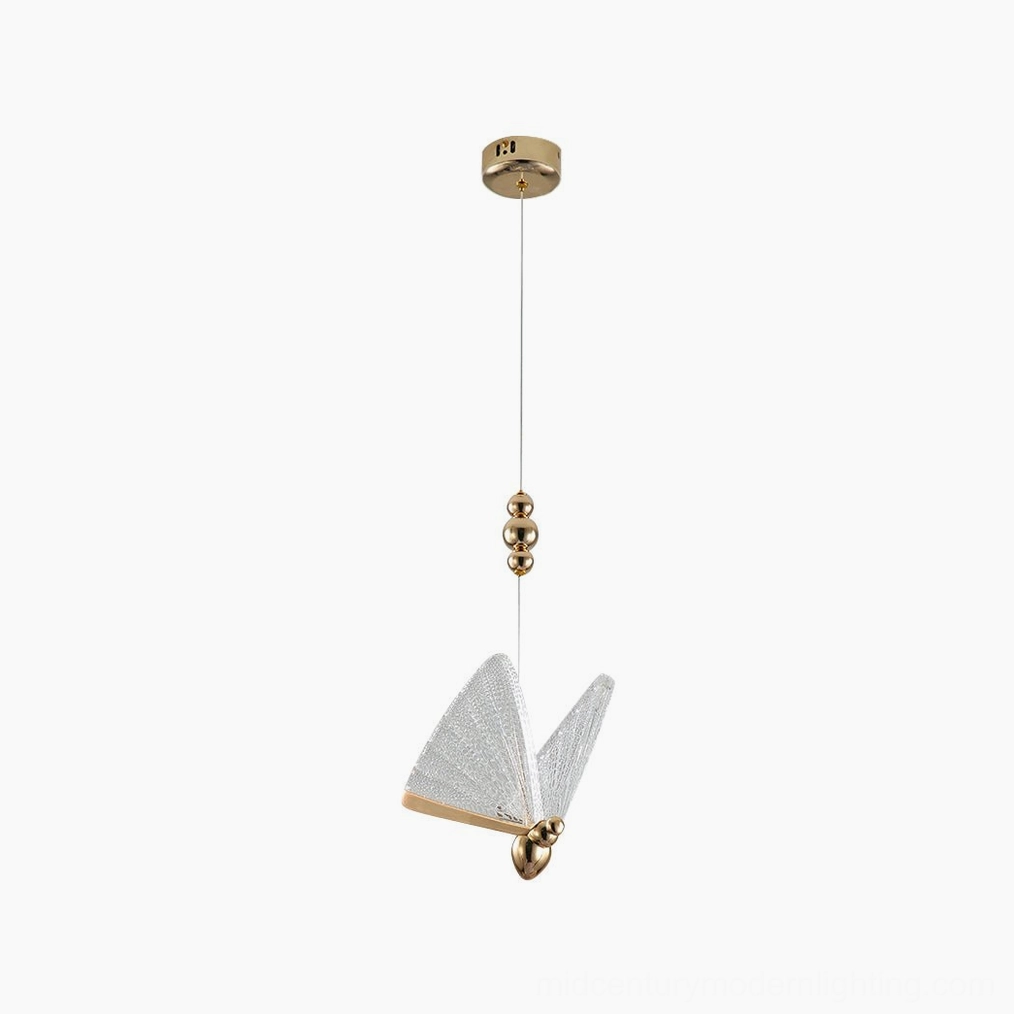 Butterfly pendant light shadow effect on ceiling