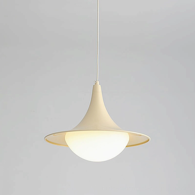 Cabana Pendant Light beige finish, warm light pendant dome, minimal Nordic interior pendant lighting
