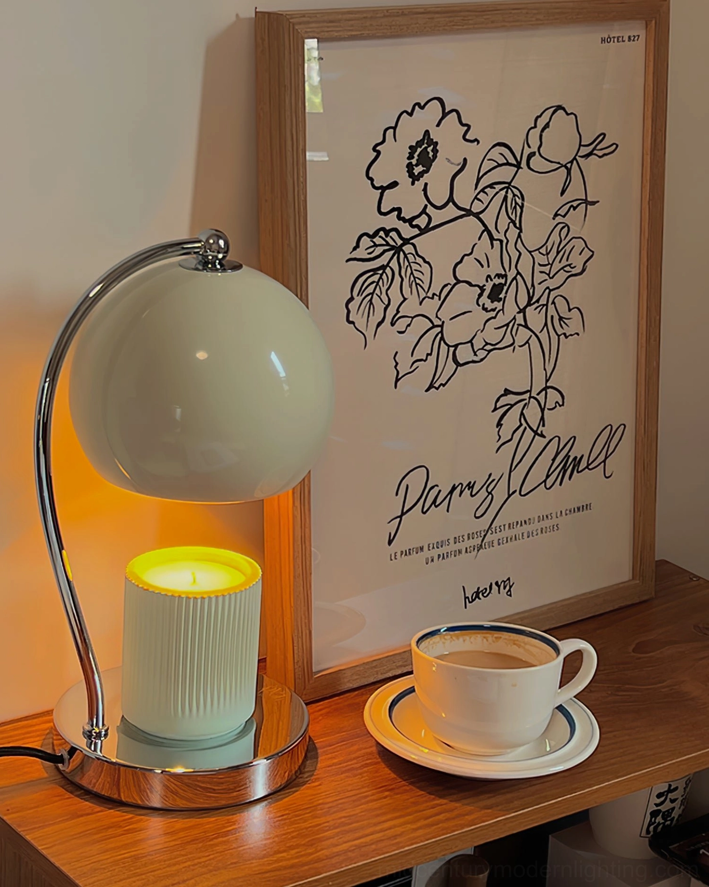 Sphere table lamp as functional art piece mid-century Scandinavian design philosophy