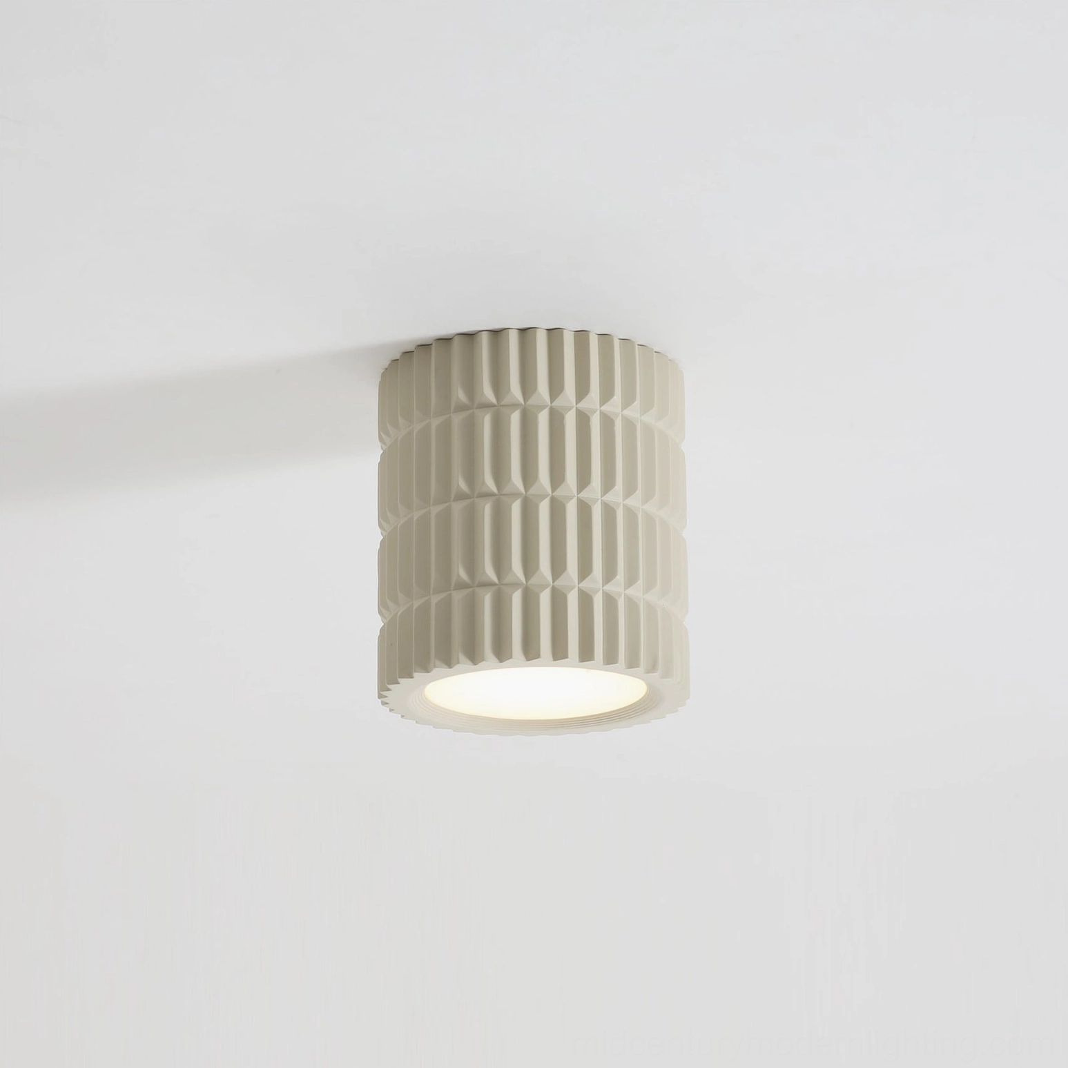 Carran ceiling lamp integrated LED technology, modern resin sculptural lighting element