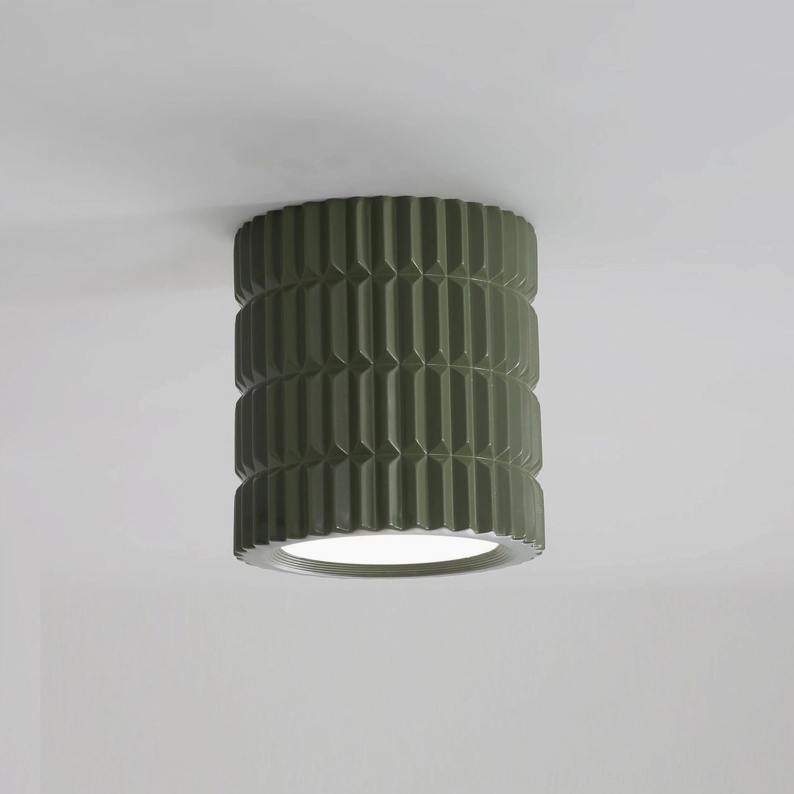 Carran ribbed ceiling light minimalist interior accent, sculptural form contemporary fixture