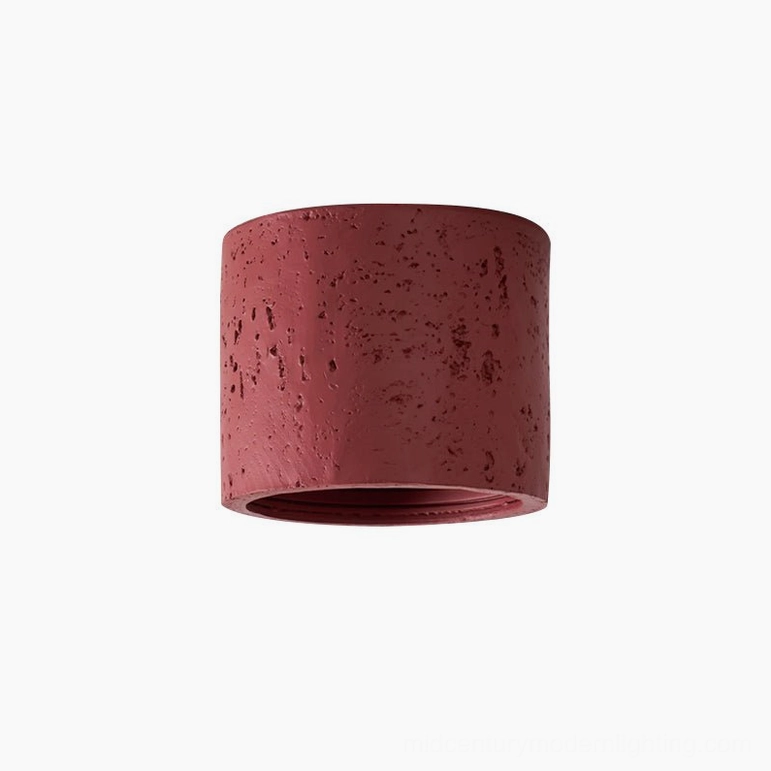 Carso compact model set of 5, brick red finish artisan pendant lights