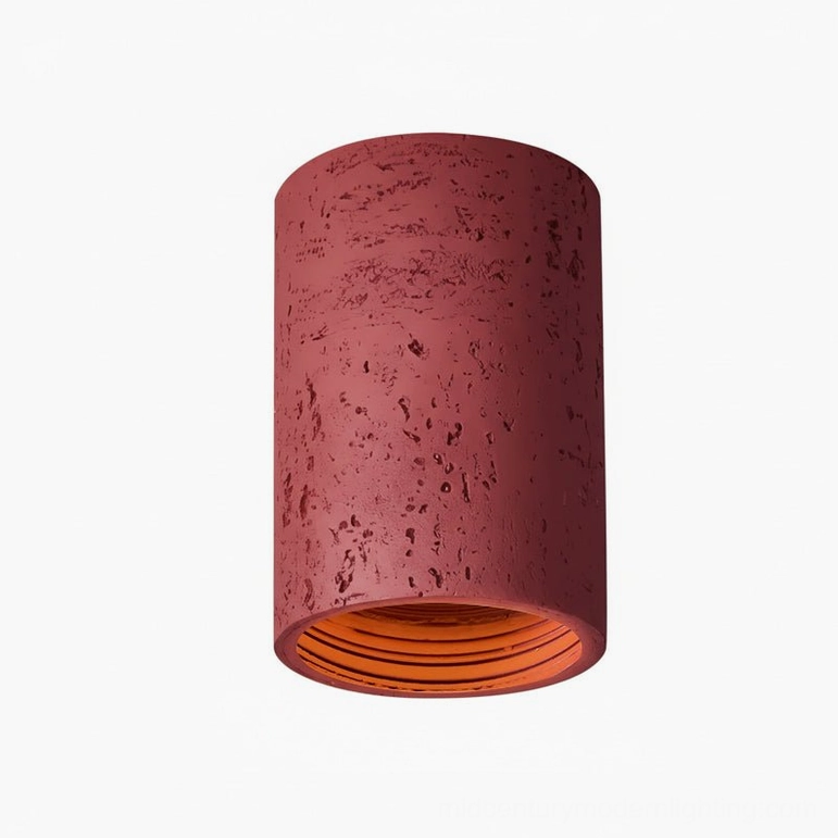 Carso elongated model set of 5, brick red earthen tone pendant lamps