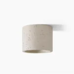 Carso handmade karst pendant lamp, compact model, studio shot with textured composite finish