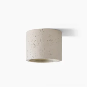 Carso handmade karst pendant lamp, compact model, studio shot with textured composite finish