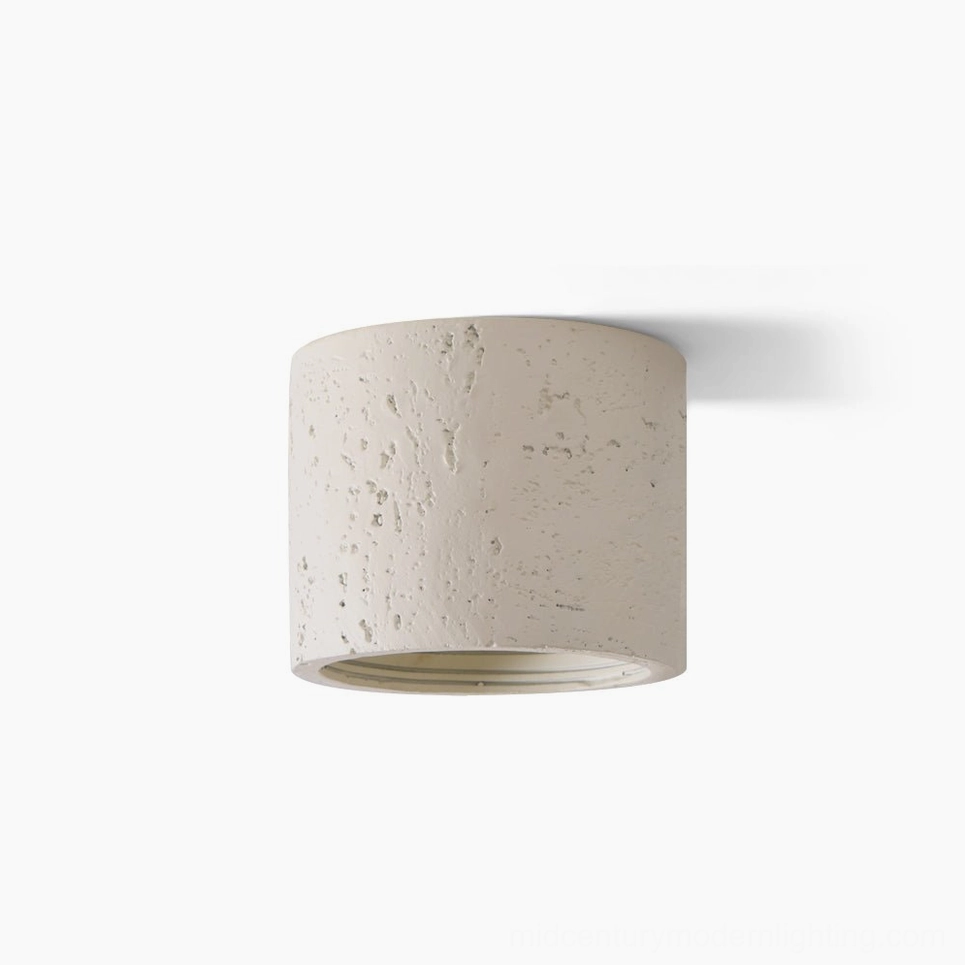 Carso handmade karst pendant lamp, compact model, studio shot with textured composite finish